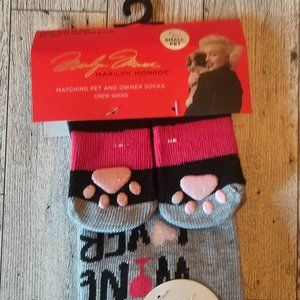 Marilyn Monroe Matching Pet and Owner Socks/Crew Socks DOG MOTHER +WINE